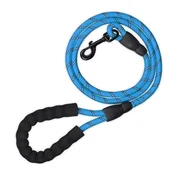 Northix Povodec za psa 150 cm najlon podložen odseven moder