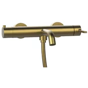 ICONIC wall-mounted bath mixer tap, gold matt - Zlata mat barva - Sapho - ICONIC - 72 - Medeninasti - Vzvod - Krožni - Vgrajen ročaj - 307 - 128 - 14
