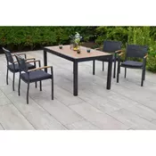 Gardenson VRTNA GARNITURA PARELLA aluminij barve grafita, siva
