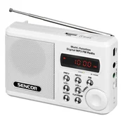 SENCOR Prenosni radio MP3 SRD 215 (bel) z USB, SD