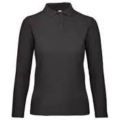 MAJICA DUGI RUKAVI POLO B&C ID.001 LSL/WOMEN 180G CRNA XS
