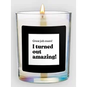 CandleHand Great Job Mum Chatty Candle woody