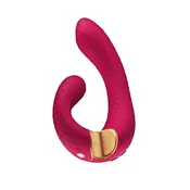 Shunga Miyo Raspberry – silikonski rabbit vibrator, 18,5 cm