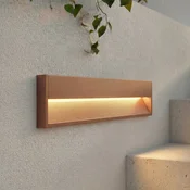 Zunanja LED-stenna svetilka Lucande Trevin, 60 cm, IP65, aluminij - Sodobni - rjavkast