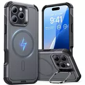Hibridni ovitek ESR Cyber Armor Kickstand za iPhone 16 Pro - grey