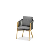 shumee Vrtni stol Haven 57x63x76 zumm antracit aluminij teak Homms