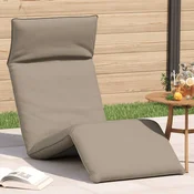 Sklopiva ležaljka za suncanje boje taupe 175x54x8,5 cm Oxford tkanina