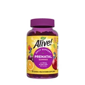 Natures Way – Alive! Daily Support Prenatal Gummy Multivitamin, 90 gumijev, okus pomaranče in malinove limonade