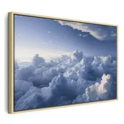 Slika - Aerial Landscapes: Rays Lighting Up Fluffy Cloud Formations 120x80 U prirodnom drvenom okviru