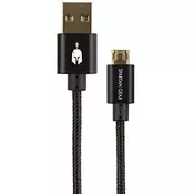 Kabel Spartan Gear - USB-microUSB, 3 m, crni