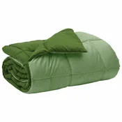 Vidaxl Zimska posteljnina Šonerisan Zelena 200 x 220 cm Mikrovlakna