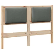 Vidaxl Vzglavje Drugo Rjava 120 cm Trdna borovina