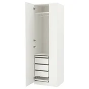 PAX / FORSAND Kombinacija garderobera, bela/bela, 75x60x236 cm