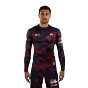 Venum Kompresiona majica Rashguard UFC Zenith Authentic Fight Week, Dugi rukav, Bordo