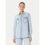 Guess Jeans srajca W5YH33 D4N61 Modra Regular Fit