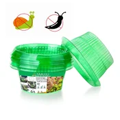 Nikcorp Ovratnice-obroči proti polžom SMUJU set 20 kosov O 24 cm, zelene vrtne zaščite za zelenjavo in cvetje, PET plastika 12 cm višina, za pritisk v zemljo do 2–4 cm