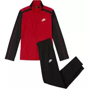 Nike Sportswear Jogging komplet, crna / vatreno crvena / bijela