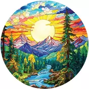 Art puzzle - Puzzle Vitražno steklo Alp - 570 kosov