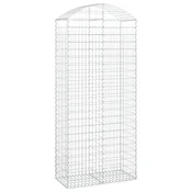 Vidaxl Obokana gabonska košara 100x50x220/240 cm pocinkano železo