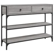 Vidaxl Konzolna mizica siva sonoma 100x25x75 cm inženirski les