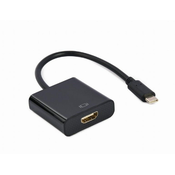 GEMBIRD USB Tip C to HDMI adapter, 4K, 60Hz, 15 cm, crni (A-CM-HDMIF-04)