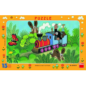 Dino - Puzzle Mole and locomotive - 15 - 39 kosov