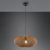 Trio Lighting Obesek Hedda iz sisala in kovine - Dnevna soba/jedilnica - črna mat, rjava - Kovina
