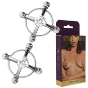 taboom Divine Cross Clamps 17286 srebrne nastavljive BDSM sponke za bradavice