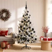 Umetna božična jelka z bučko 120 cm 150 LED Toplo bela