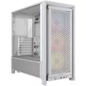 CORSAIR FRAME 4000D RS ARGB Modular Mid-Tower, računalniško ohišje, belo - CC-9011297-WW