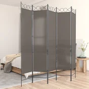 Vidaxl Paravan 5-delni antracit 200x200 cm blago