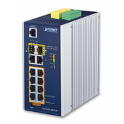 PLANET IGS-5225-8P2T2S mrežni prekidac Upravljano L2+ Gigabit Ethernet (10/100/1000) Podrška za napajanje putem Etherneta (PoE) Plavo, Bijelo