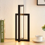 Namizna svetilka Lucande LED Hylda, višina 42 cm, črna, aluminij - Dnevna soba/jedilnica - Sodobni - črna mat barva - Kovina