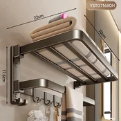 Baihan Držac za peškire, 70 cm, Sivi