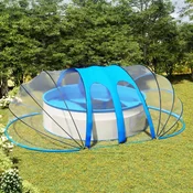 vidaXL Kupola za bazen ovalna 620x410x205 cm