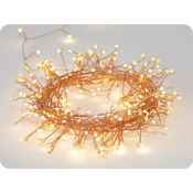 ACA Lighting LED okrasna verižica 2,5m, 50LED, 3xAA, WW, brez funkcij, baker [X01501217]