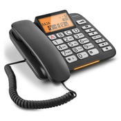 SIEMENS GIGASET DL580 - navaden telefon z zaslonom, seznam številk 99, zvočnik, odličen zvok, čr