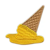 shumee Našiv stopljen sladoled - rumen sorbet - našitek - vezen našitek/značka/emblem