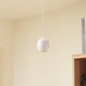 Lindby LED viseča svetilka Lumaro, bela, O 6,2 cm, 48 V, zatemnitev - Dnevna soba/jedilnica - Sodobni - Plastika