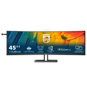 Philips 45B1U6900C ukrivljen poslovni monitor - 113cm (45/44.5 vidno), DQHD (5120 x 1440), VA, 1500R, 75Hz, 4ms (GTG), Adaptive sync, HDR400, USB-C PD 100W, USB razdelilnik, RJ45, 2x HDMI 2.0, 1x DP 1.4
