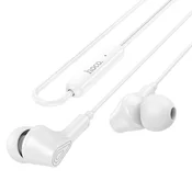 Hoco Žične ušesne slušalke z 3,5-mm priključkom Hoco M102, bele