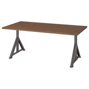 IDASEN Radni sto, smeda/tamnosiva, 160x80 cm