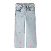 NAME IT Kavbojke NMFrose moder denim/svetlo roza/bela