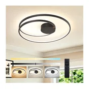 Brilagi- LED prigušiva stropna svetiljka TWISTER LED/75W/230V O 70 cm crna +daljinski upravljac