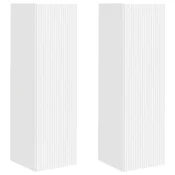 Vidaxl TV stenska omara 2 szt. Bela 30 x 31 x 100 cm Konstruiran les