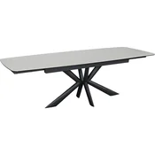 GENT raztegljiva jedilna miza Oban pravokotna, keramika, bela, 160/200/240x95x76 cm