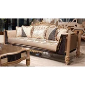 Casa Padrino luxury baroque living room sofa gold/black/gray/gold - Handmade baroque style sofa - Luxury living room furniture in baroque style - Baroque furniture - Noble & Magnificent