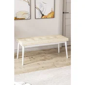 Hanah Home klupa Pera Bench, 105 cm, krem / bela