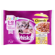 WHISKAS Casserole Multipack za macke 4x85g
