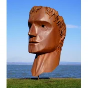 Casa Padrino XXL steel garden decorative sculpture head rust H. 213 cm